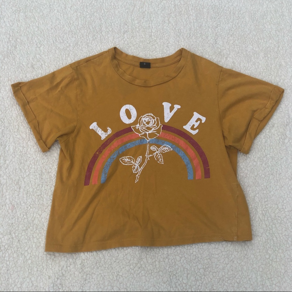 Vibe ‘N Yellow LOVE crop top